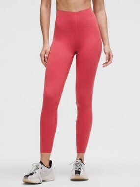 Lululemon NWT Glow Up HR Tight 25” SZ: 10 CLR: Desert Red